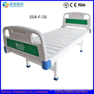 China Supply Cost ABS Head/Footboard Stainless Steel Flat Medical Bed